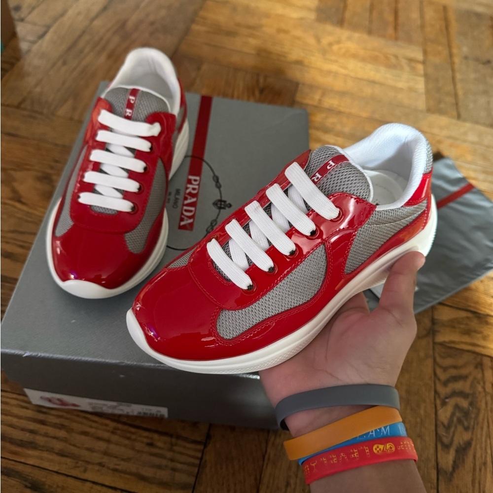 Red prada cups with authenticity card